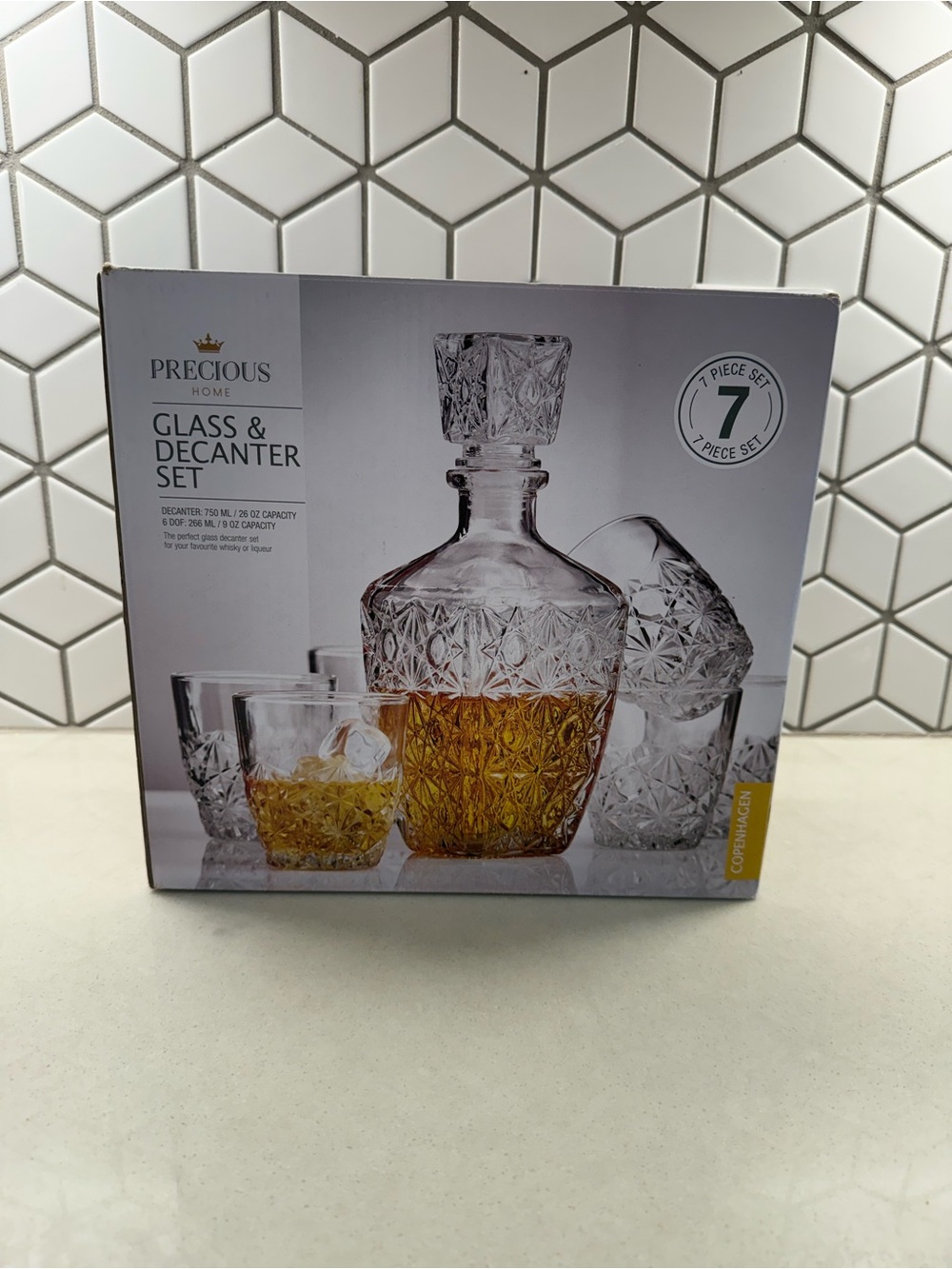 Precious Home Glass and Decanter 7 Piece Set